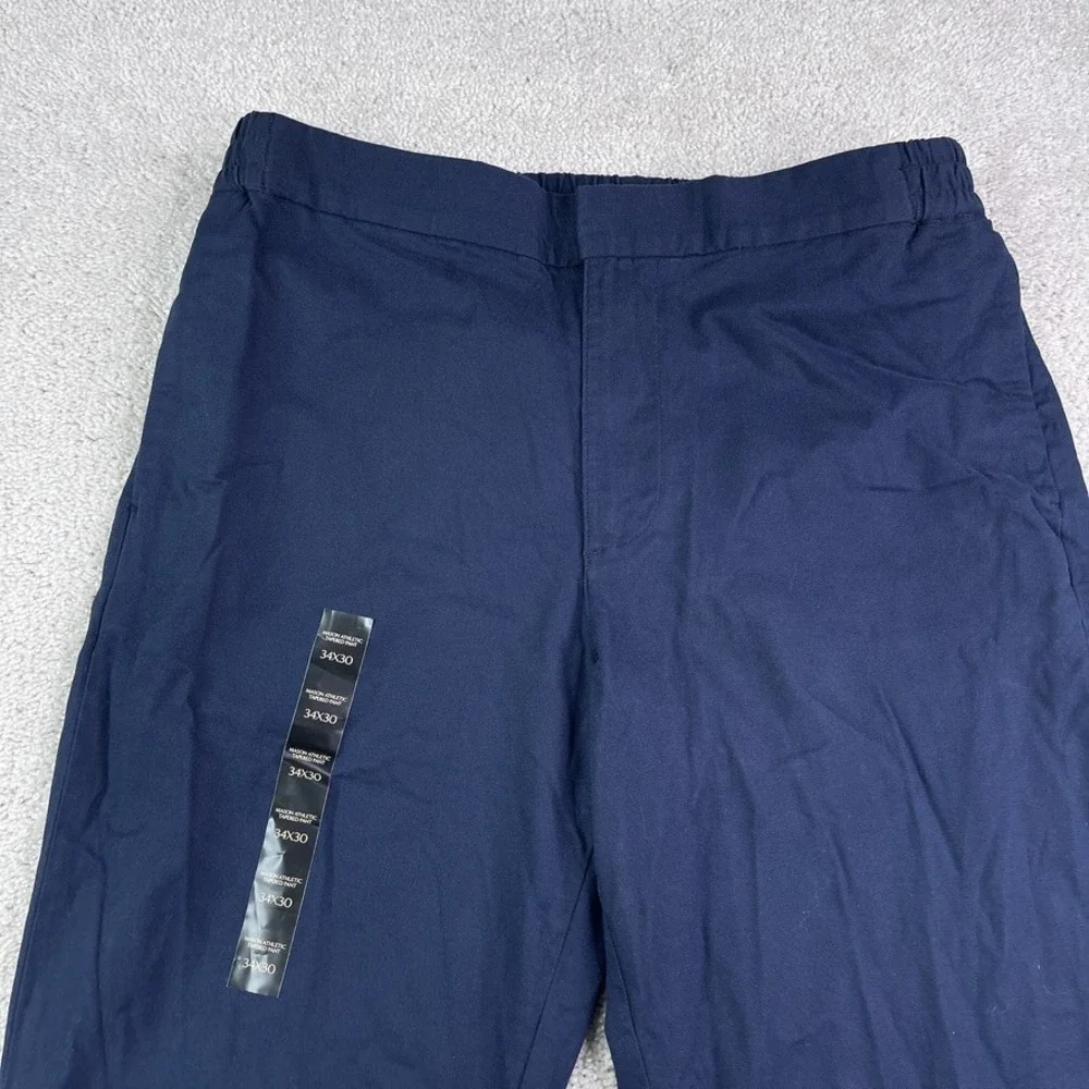 NEW Banana‎ Republic Pants Mens 34x30 Blue Mason Athletic Tapered Elastic Waist